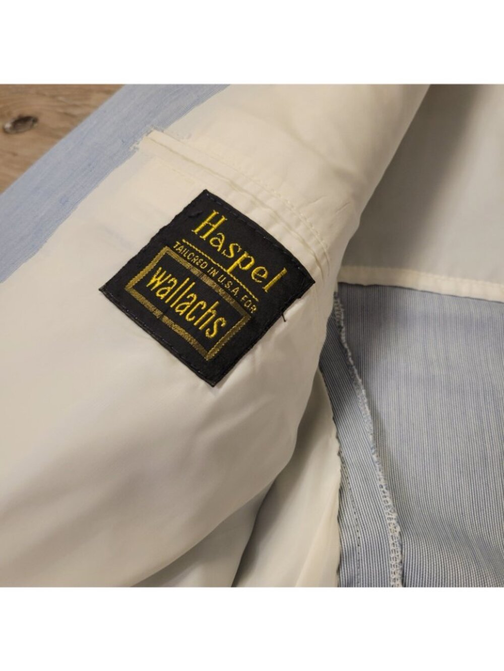 Vtg Mens Light Blue Preppy Americana Blazer Suit Jacket Old Money 2 Button READ - Picture 5 of 7
